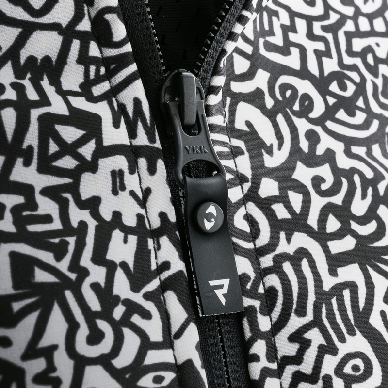 Jachetă de motocicletă softshell Rebelhorn Slash Noriaki alb-negru