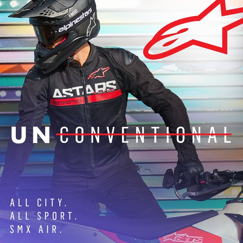 Jacheta moto Alpinestars SMX Air negru-rosu fluo