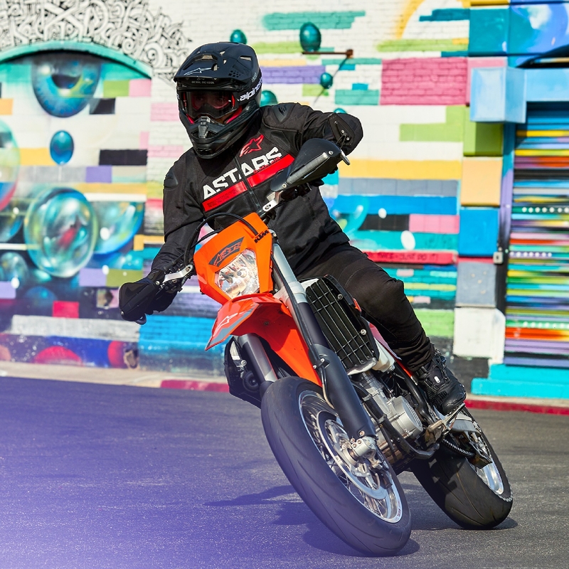 Jacheta moto Alpinestars SMX Air negru-rosu fluo