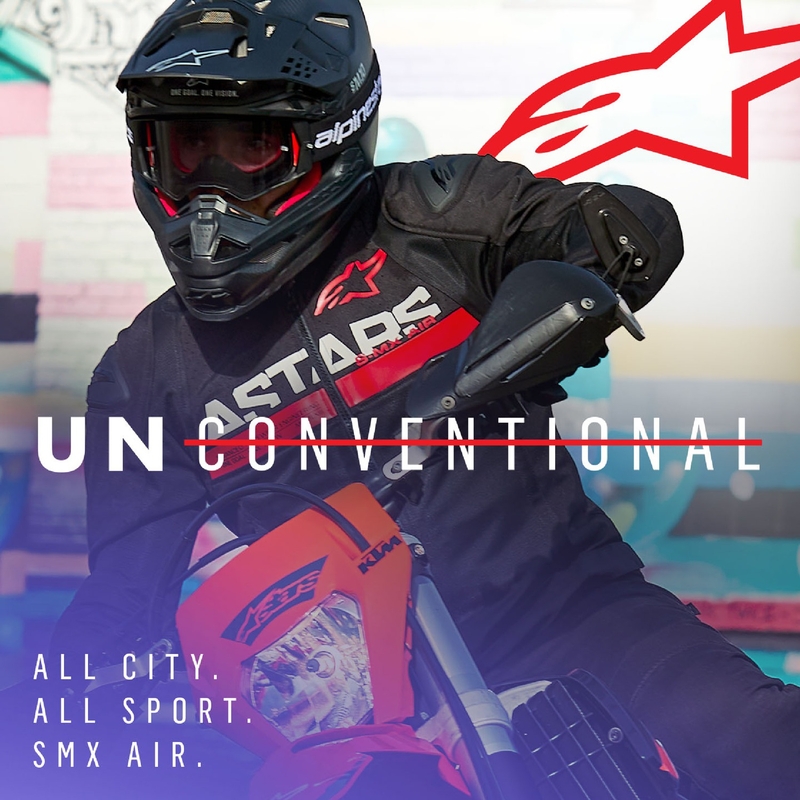 Jacheta moto Alpinestars SMX Air negru-rosu fluo