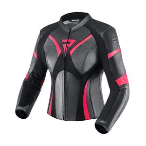 Jachetă de motocicletă pentru femei Rebelhorn Rebel Black-Fluo Pink