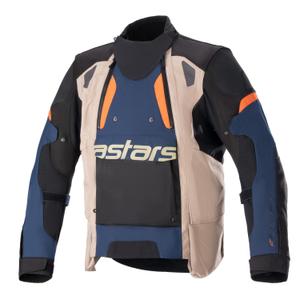Jachetă moto Alpinestars Halo Drystar Albastru închis-Kaki-Portocaliu-Negru