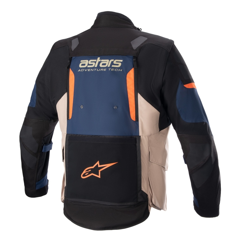 Jachetă moto Alpinestars Halo Drystar Albastru închis-Kaki-Portocaliu-Negru