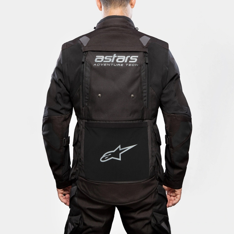 Jachetă moto Alpinestars Halo Drystar Albastru închis-Kaki-Portocaliu-Negru