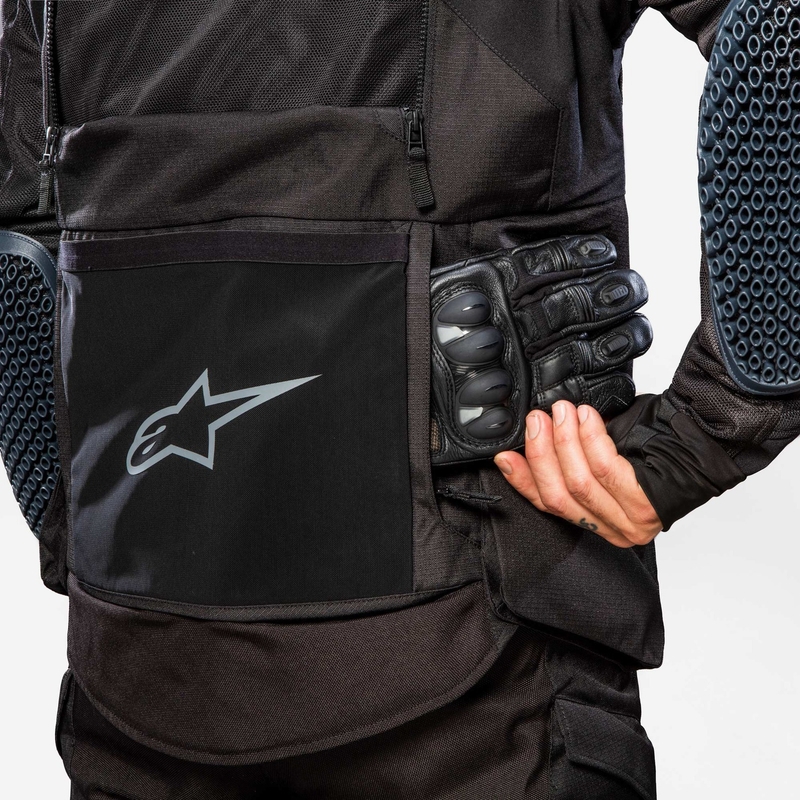 Jachetă moto Alpinestars Halo Drystar Albastru închis-Kaki-Portocaliu-Negru