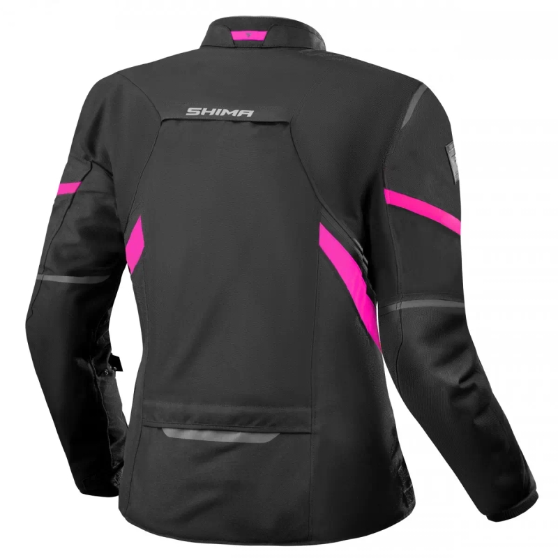 Geaca moto dama Shima Rush 2.0 negru-roz