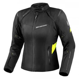 Geaca moto dama Shima Rush 2.0 negru-galben fluo