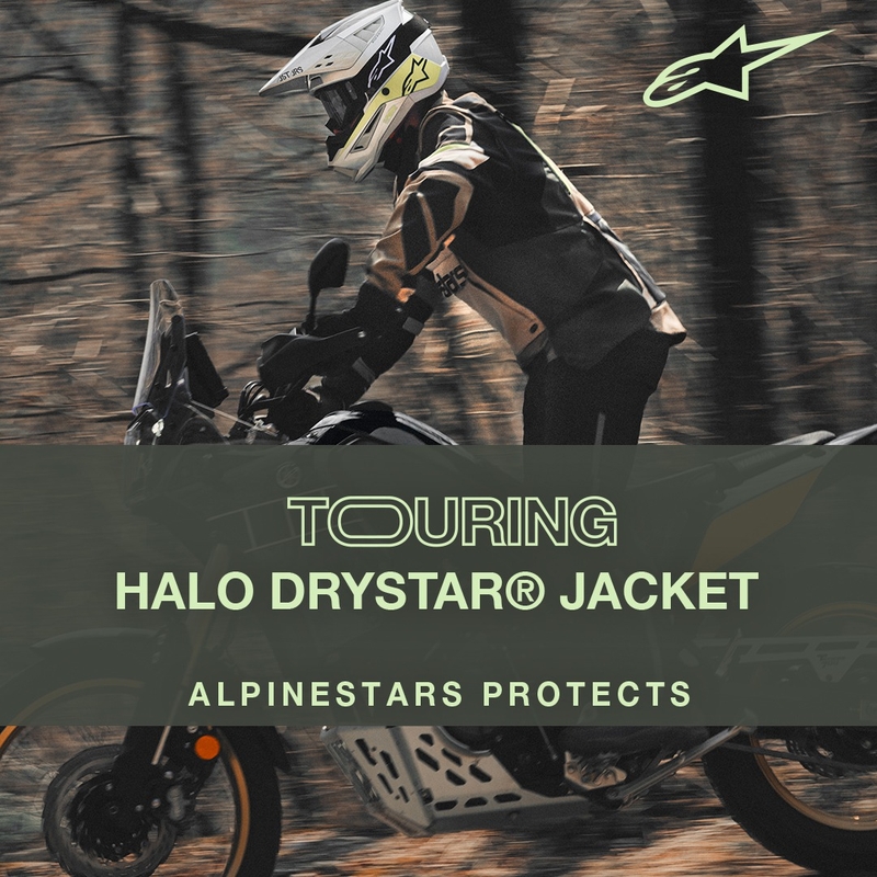 Jachetă moto Alpinestars Halo Drystar Kaki-Bej-Galben Fluo