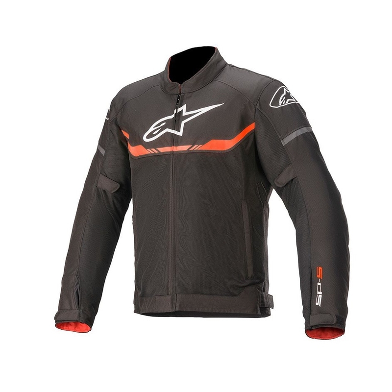 Jacheta moto Alpinestars T-SPS Air negru-rosu fluo