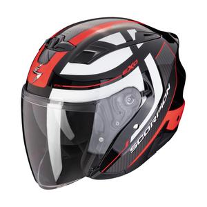 Casca moto deschisa SCORPION EXO-230 PUL negru-rosu