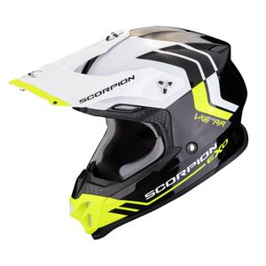 Casca motocross Scorpion VX-16 EVO AIR Fusion negru-galben fluo