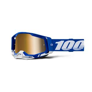 Ochelari de motocross 100% RACECRAFT 2 Plexiglass auriu albastru