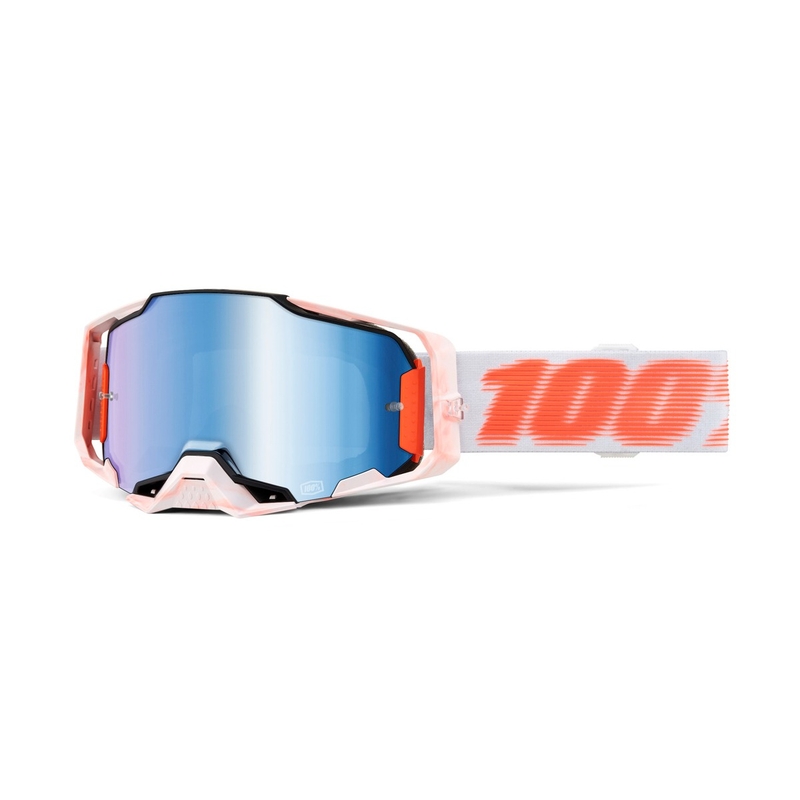 Ochelari de motocross 100% - USA ARMEGA Plexiglass tubular albastru