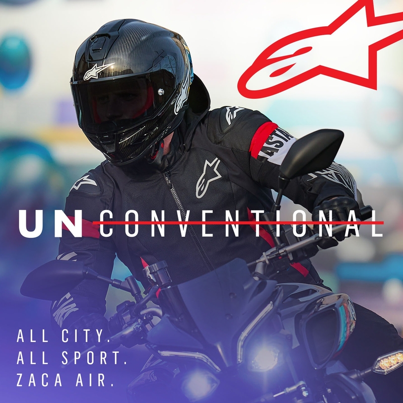 Jacheta moto Alpinestars Zaca Air Waterproof negru-alb-rosu fluo