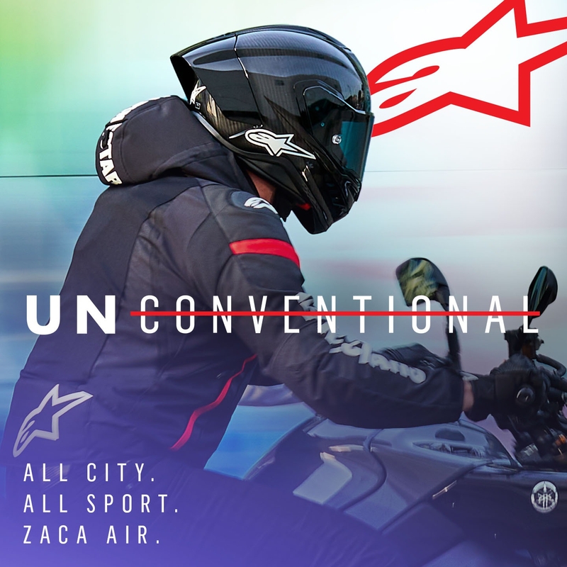 Jacheta moto Alpinestars Zaca Air Waterproof negru-alb-rosu fluo