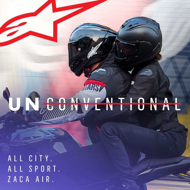 Jacheta moto Alpinestars Zaca Air Waterproof negru-alb-rosu fluo