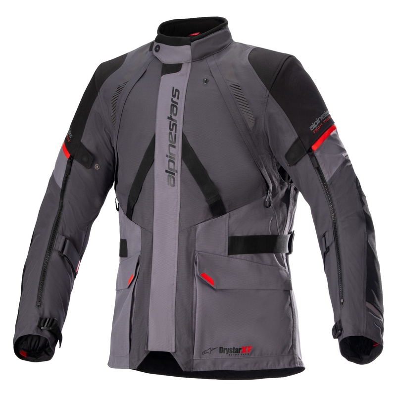 Jachetă moto Alpinestars Monteira Drystar XF gri închis-negru-roșu