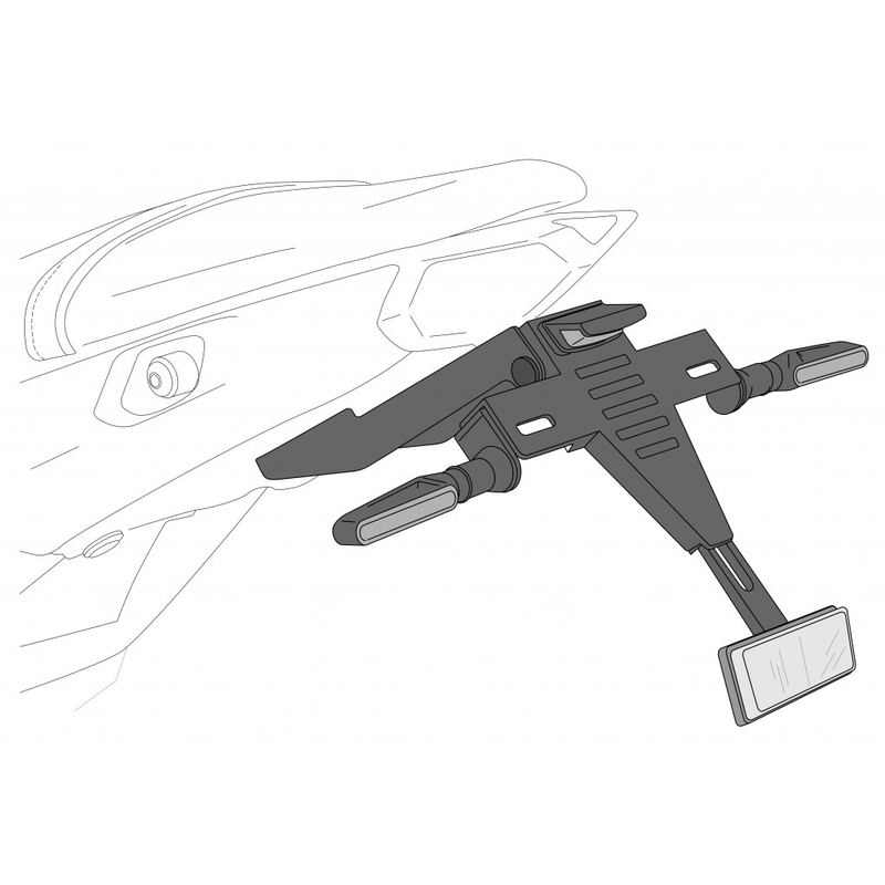 Adjustable license support PUIG Negru