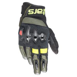 Mănuși moto Alpinestars Halo negru-verde-galben fluo
