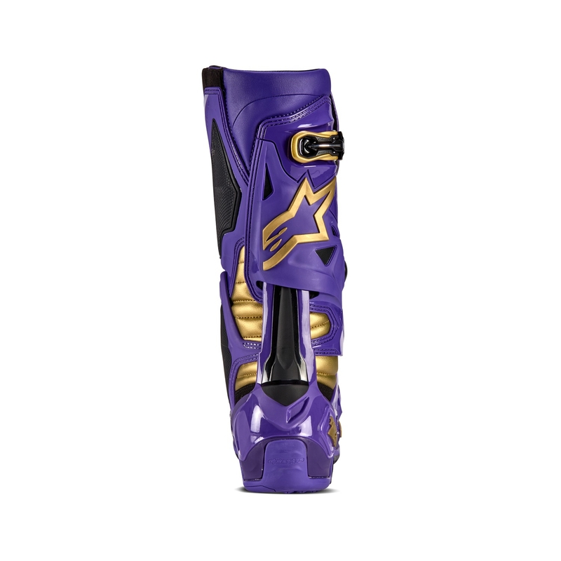 Cizme de motocicletă Alpinestars Tech 10 Ediție limitată Champ Purple-Gold