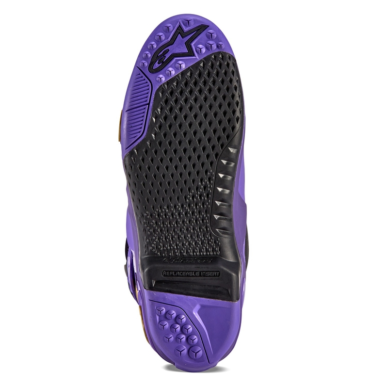 Cizme de motocicletă Alpinestars Tech 10 Ediție limitată Champ Purple-Gold