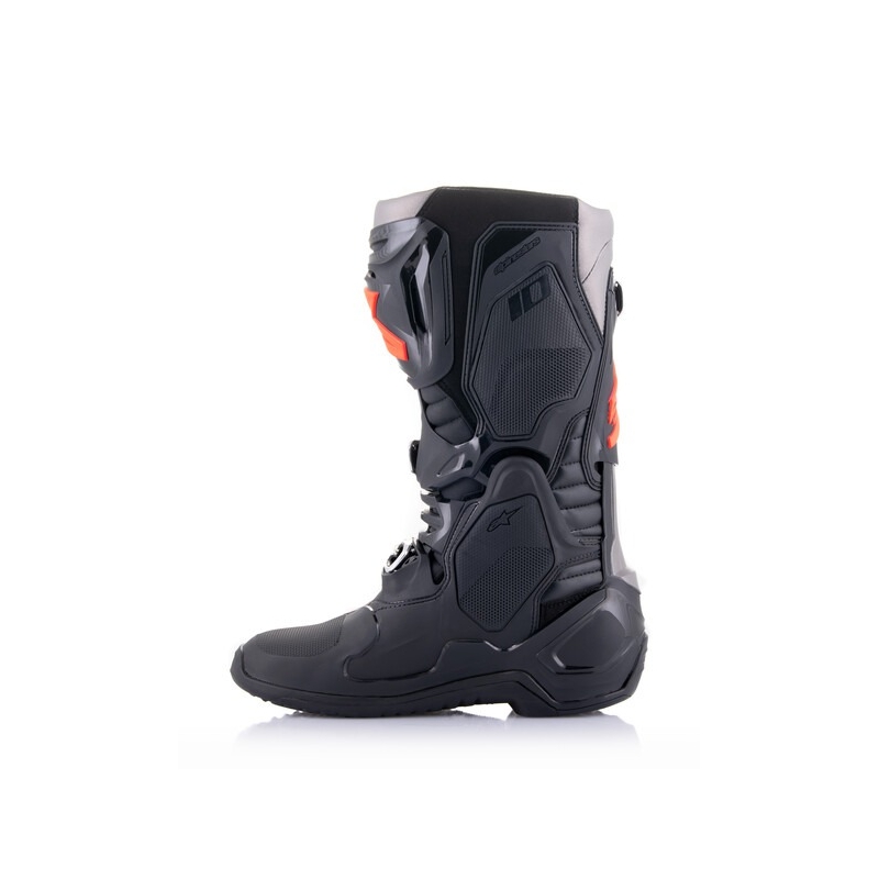 Ghete moto Alpinestars Tech 10 negru-rosu fluo-gri