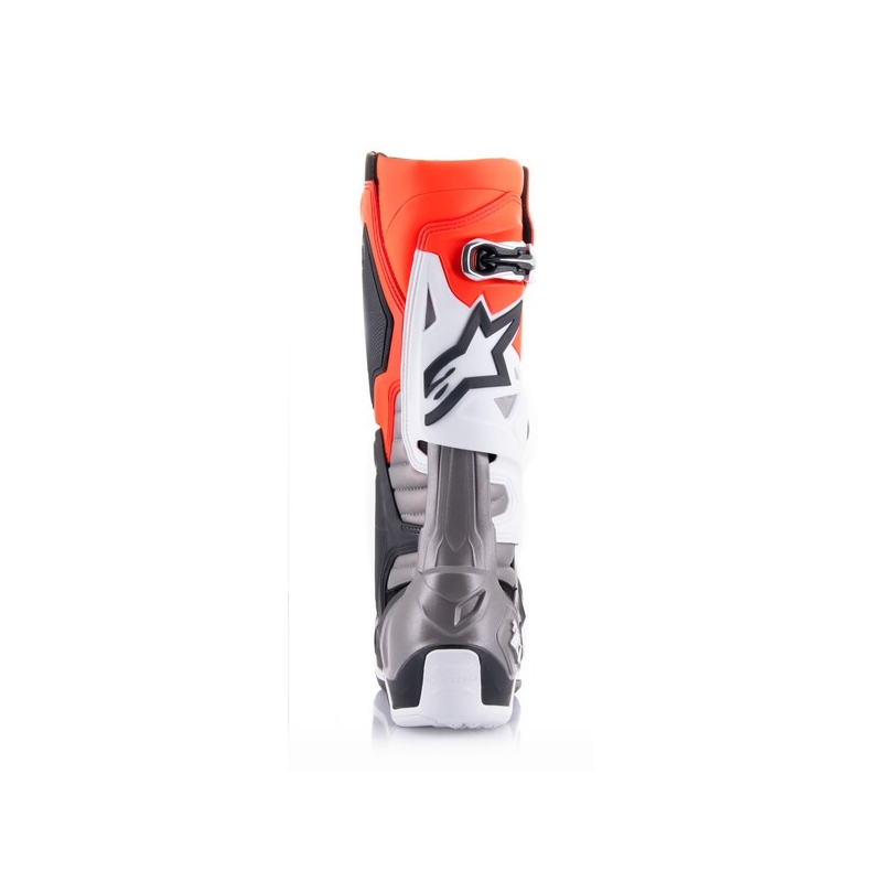 Ghete moto Alpinestars Tech 10 portocaliu-galben-violet-alb-negru