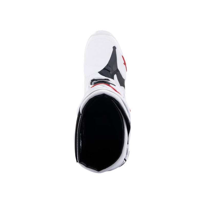 Ghete Moto Alpinestars Tech 10 Supervented Perforate Alb-Roșu-Negru