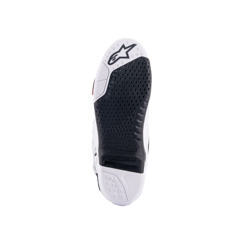 Ghete Moto Alpinestars Tech 10 Supervented Perforate Alb-Roșu-Negru