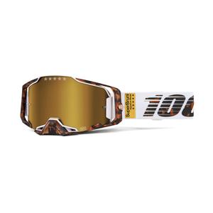 Ochelari de motocross 100% - USA ARMEGA Bruni Special gold plexiglass