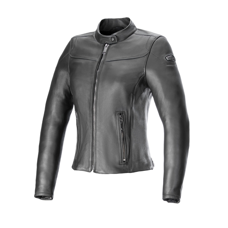 Geacă moto din piele Alpinestars Ory negru-negru