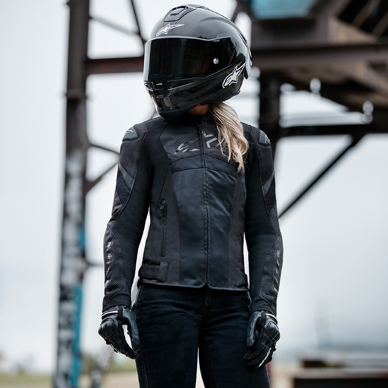 Geaca moto dama Alpinestars Stella T-GP Plus R 4 Airflow negru-negru