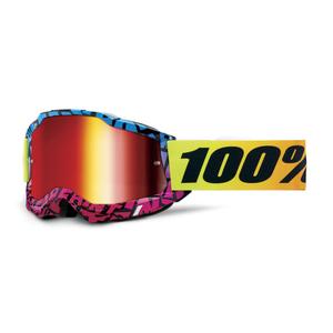 Ochelari de motocross 100% ACCURI 2 Special UTV/OTG - Ediție limitată Ken Block Red cu plexiglas cromat