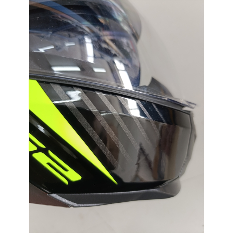 Casca de motocicleta rabatabila LS2 FF902 Scope Skid negru-galben fluo - II. calitate