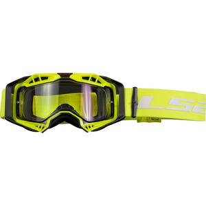 Ochelari de motocross LS2 Aura Enduro plexiglas transparent negru-galben