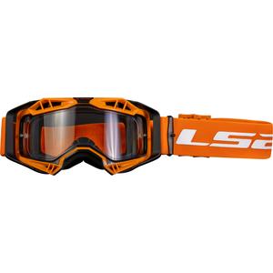 Ochelari de motocross LS2 Aura Enduro plexiglas transparent negru-portocaliu