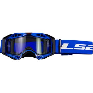 Ochelari de protecție de motocross LS2 Aura Enduro plexiglas transparent negru-albastru