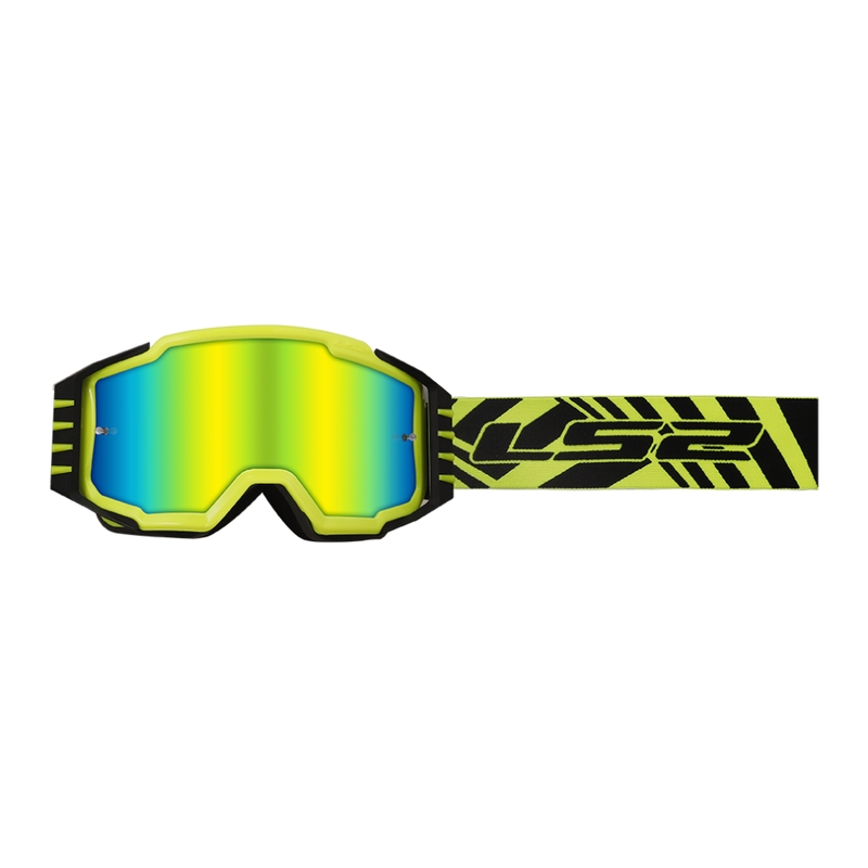 Ochelari de motocross LS2 Charger PRO HV galben-negru cu plexiglas iridiu