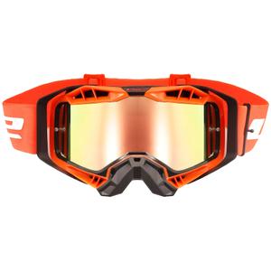 Ochelari de motocross LS2 Aura PRO plexiglass iridiu negru-portocaliu