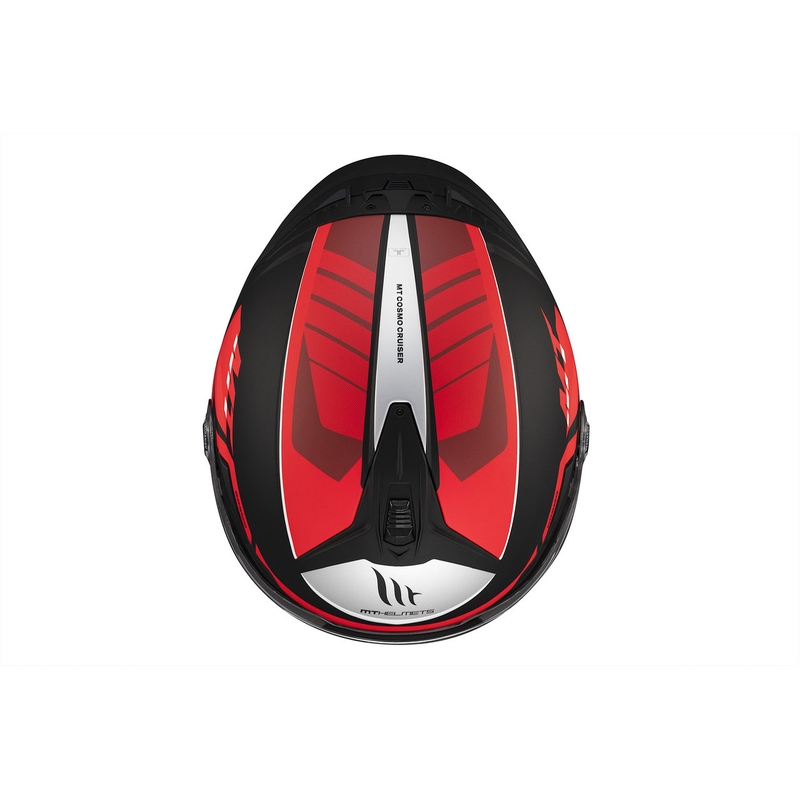 Casca open MT Cosmo SV Cruiser roșu-negru-gri mat