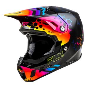 Casca motocross FLY Racing Formula CC Tektonic negru-galben-roz