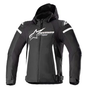 Jachetă moto impermeabilă Alpinestars Zaca alb-negru