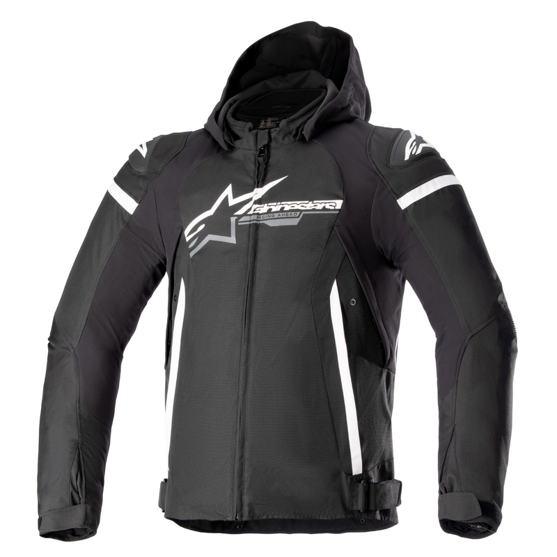 Jachetă moto impermeabilă Alpinestars Zaca alb-negru