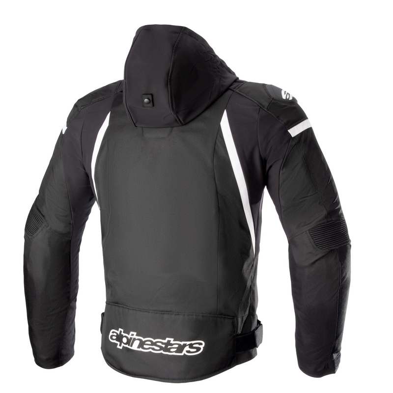 Jachetă moto impermeabilă Alpinestars Zaca alb-negru