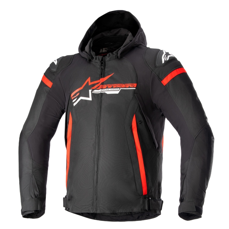 Jacheta moto impermeabila Alpinestars Zaca negru-rosu-alb