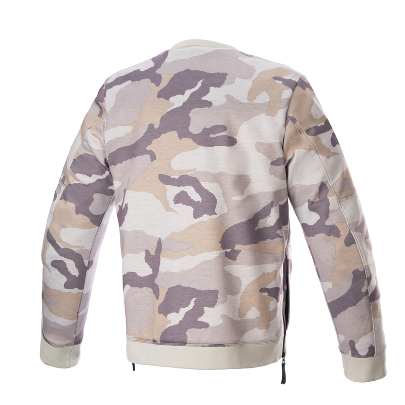 Hanorac motocicletă Alpinestars Legit Crew Fleece, gri camo deschis
