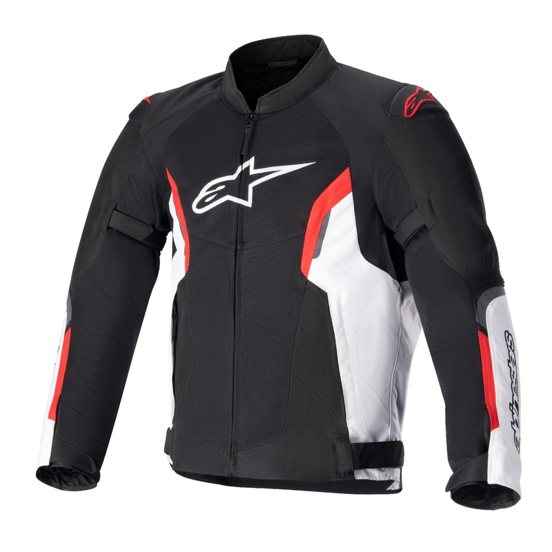 Geaca moto Alpinestars AST AIR TECH-AIR 5 compatibila negru-alb-rosu fluo