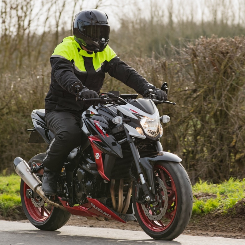 Geaca moto Oxford Spartan Long WP negru-galben fluo