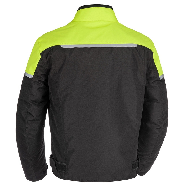 Geaca moto Oxford Spartan Short WP negru-galben fluo