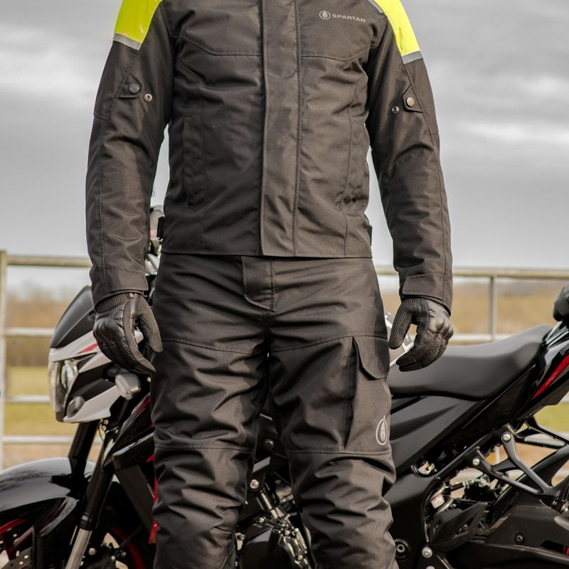 Pantaloni de motocicletă Oxford Spartan WP negri